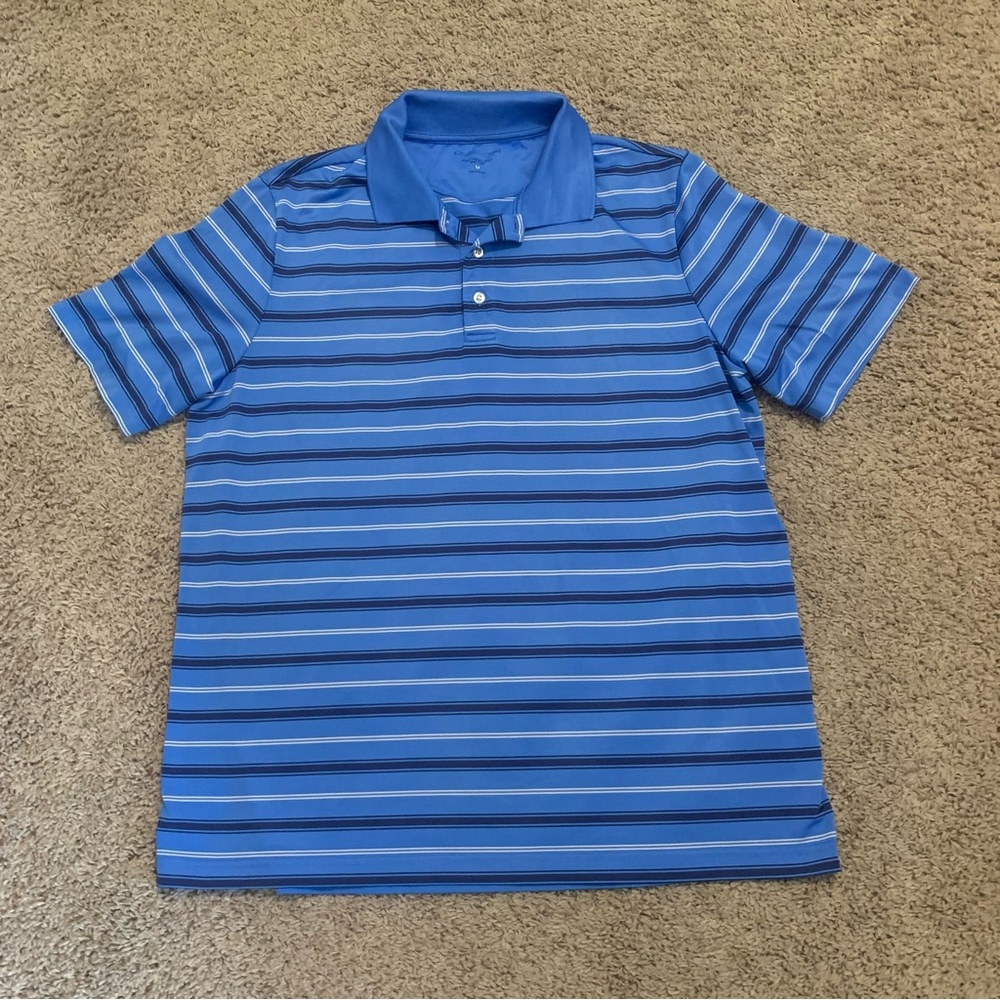 Croft & Barrow Performance Collared Striped Shirt Medium